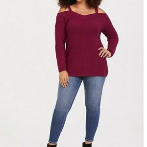 Torrid cold shoulder sweater 3x/2x